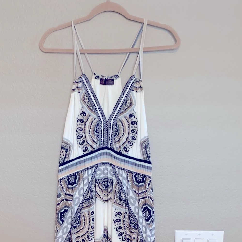 Hale Bob Printed Long Strappy Dress